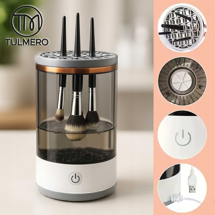 Myjka urządzenie do mycia pędzli kosmetycznych ELEKTRYCZNA do makijażu