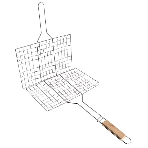 RUSZT STALOWY SIATKA DO GRILLOWANIA RYBY MIĘSA NA GRILLA BBQ 32x20cm