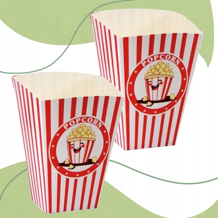 Pojemnik do popcornu papierowy jednorazowy mocny mała porcja 920 ml 50