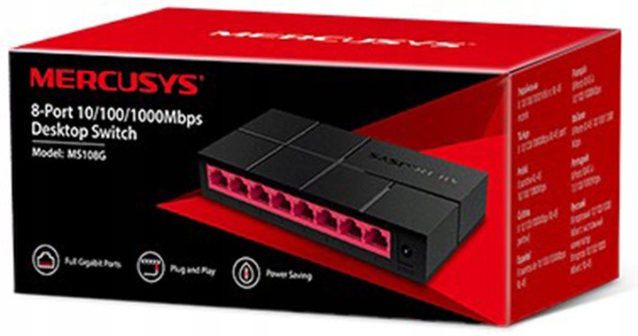 Switch GIGABIT Mercusys 8-Portów 8X 1GB/S RJ45 LAN