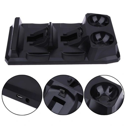 DUŻA Ładowarka STACJA DOKUJĄCA do PS4 DualShock MOVE Kontroler Pad 4w1