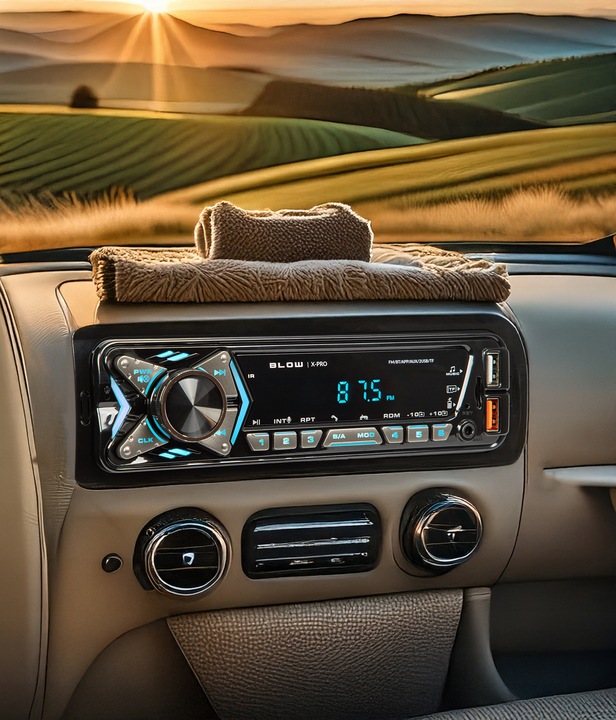 RADIO SAMOCHODOWE BLUETOOTH 1-DIN USB AUX SD MIKROFON PILOT BATERIA