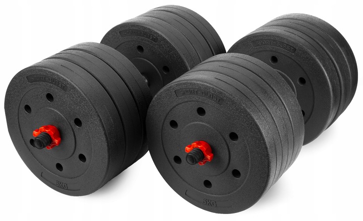 Hantle 2x30kg bitumiczne regulowane Z ŁĄCZNIKIEM zestaw 60kg GRYFY