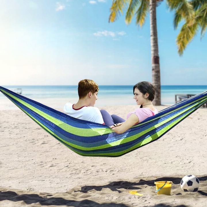 HAMAK OGRODOWY ze stelażem dwuosobowy brazylijski DUŻY RED GARDEN ZESTAW