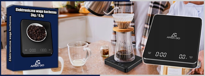 ELEKTRONICZNA WAGA KUCHENNA PRECYZYJNA 3000g I 0,1g WYŚWIETLACZ