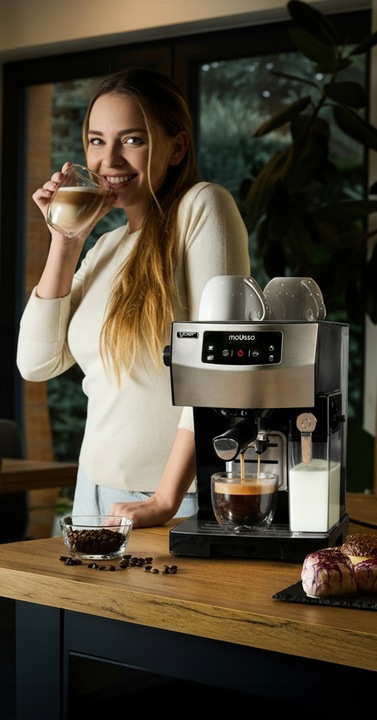 Ekspres do kawy Ciśnieniowy Automatyczny Yoer INOX 20bar + Spieniacz