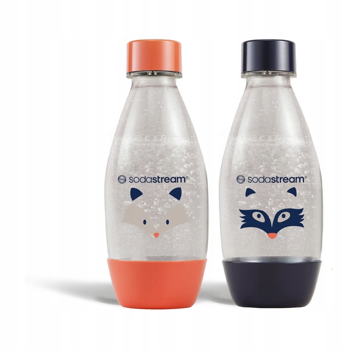 Małe butelki na wodę do saturatora 0,5 l Sodastream - borsuk / szop