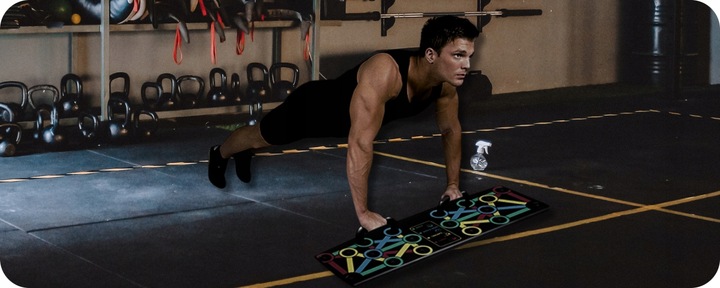 DESKA DO ROBIENIA POMPEK ĆWICZEŃ PUSH POMPKI TRENING + UCHWYTY 14w1