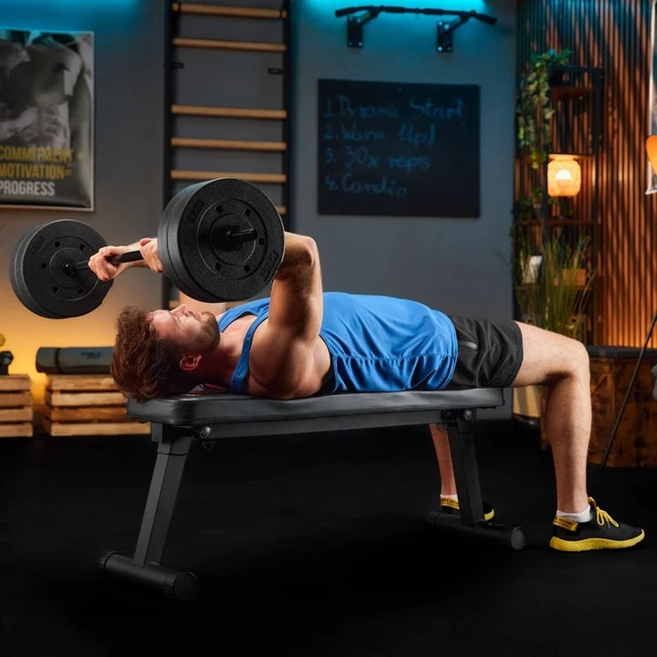 Gryf prosty pełny stalowy sztanga 120 cm 25 mm zaciski Trex Sport