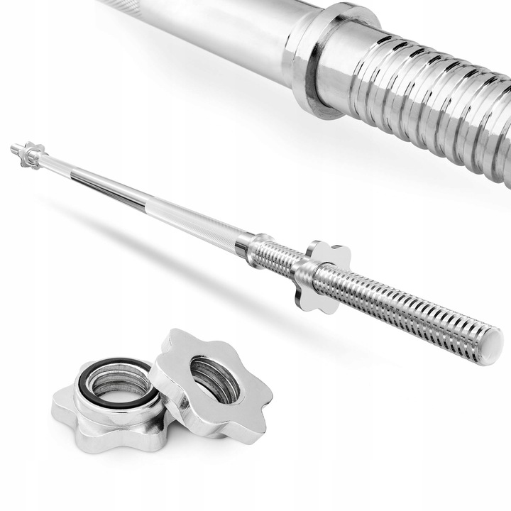 Gryf prosty 150cm stalowy pełny odlew 30mm do obciążeń sztangi zaciski