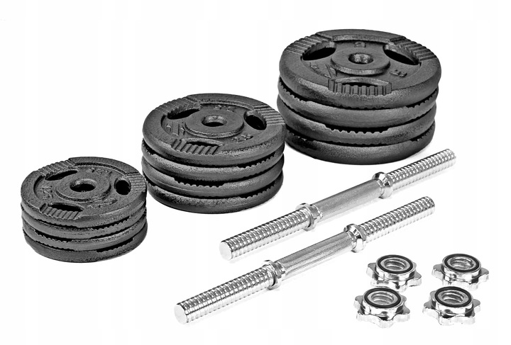 HANTLE ŻELIWNE regulowane 2x20KG SAPPHIRE zestaw HANTLI gryfy obciążenia