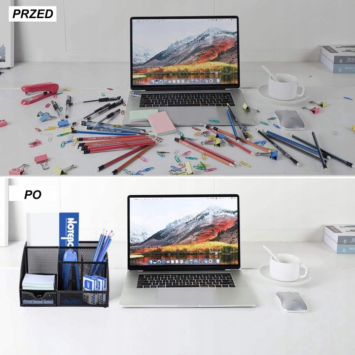 PRZYBORNIK NA BIURKO ORGANIZER NA KREDKI POJEMNIK