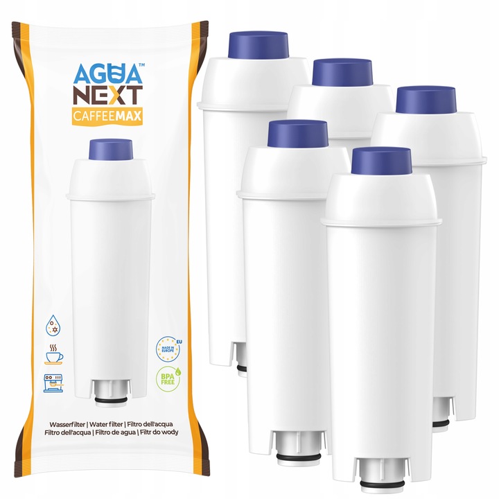 5x filtr wody do ekspresu Delonghi Dinamica Plus - Agua Next CaffeMax