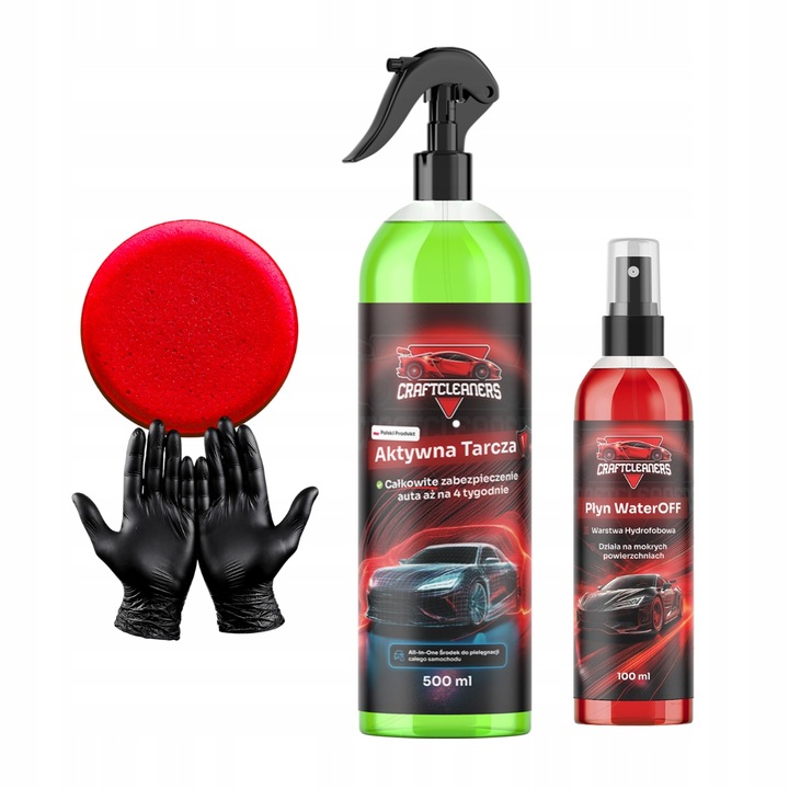 ZESTAW HYDROFOBOWY Aktywna Tarcza WaterOFF Niewidzialna Wycieraczka GRATISY