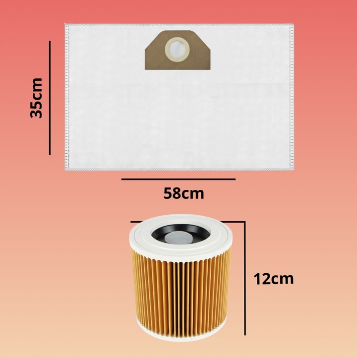 12X WORKI DO ODKURZACZA KARCHER WD3 WD2 PLUS FILTR WOREK KARCHER