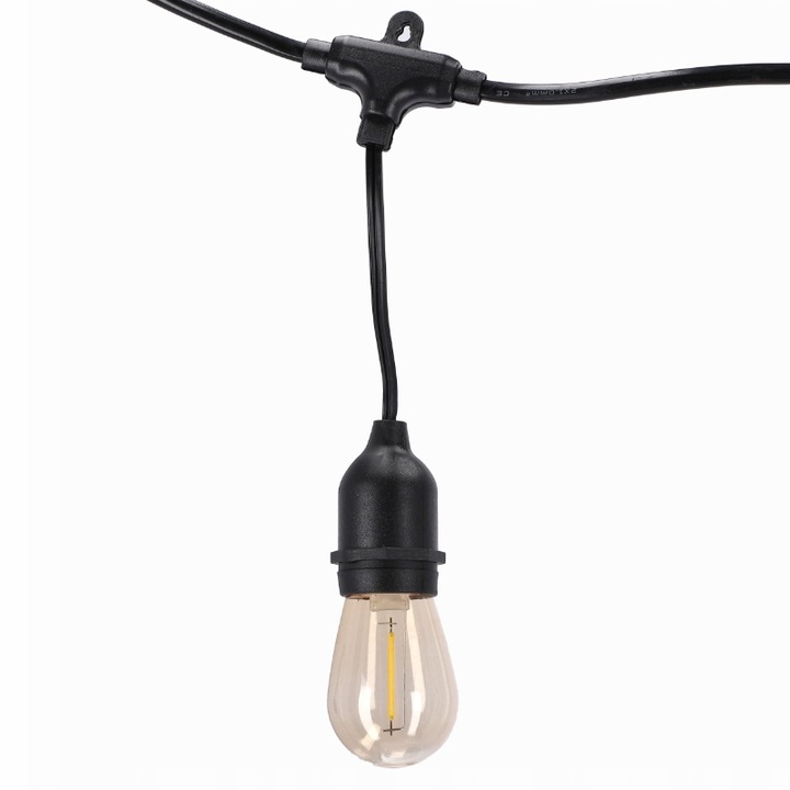 Girlanda Świetlna Ogrodowa Łańcuch Świetlny 20 m + 20 LED E27 Wodoodporna