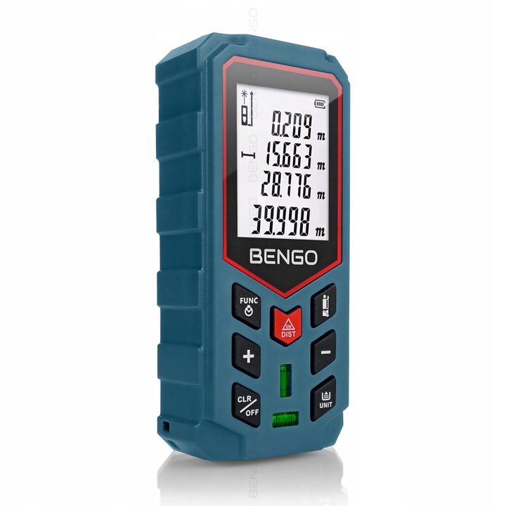 DALMIERZ LASEROWY 50m MIERNIK ODLEGŁOŚCI CYFROWY kątomierz poziomica