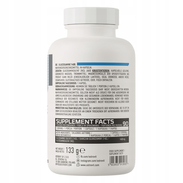 OSTROVIT GLUCOSAMINE 1400 mg - 90 kaps