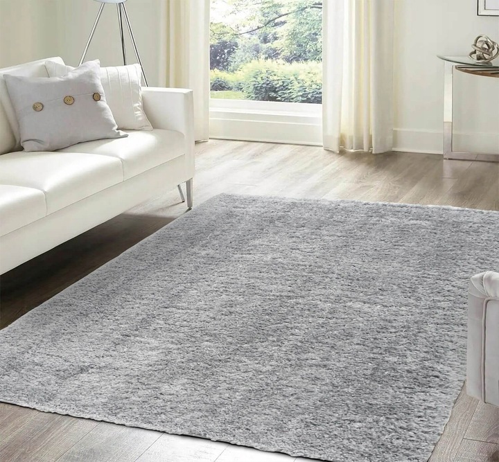 DYWAN SHAGGY WŁOCHATY DO SALONU SYPIALNI MIĘKKI PLUSZOWY SZARY 60X100