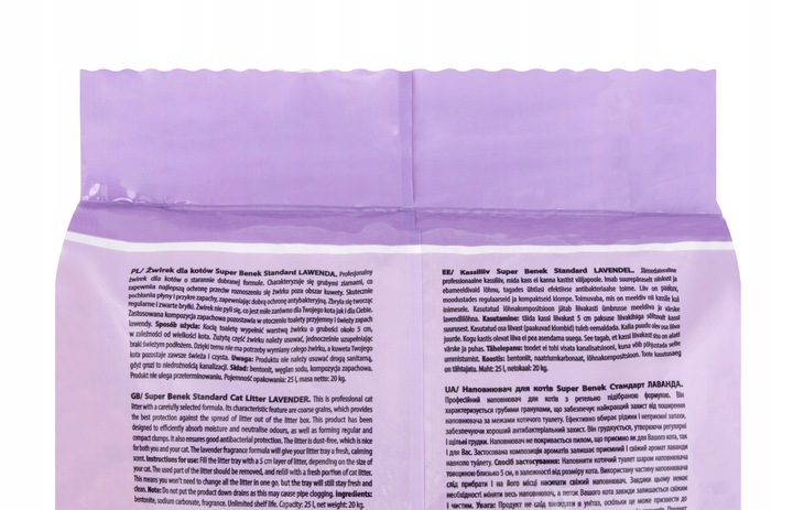 SUPER BENEK Żwirek Lawenda 25l