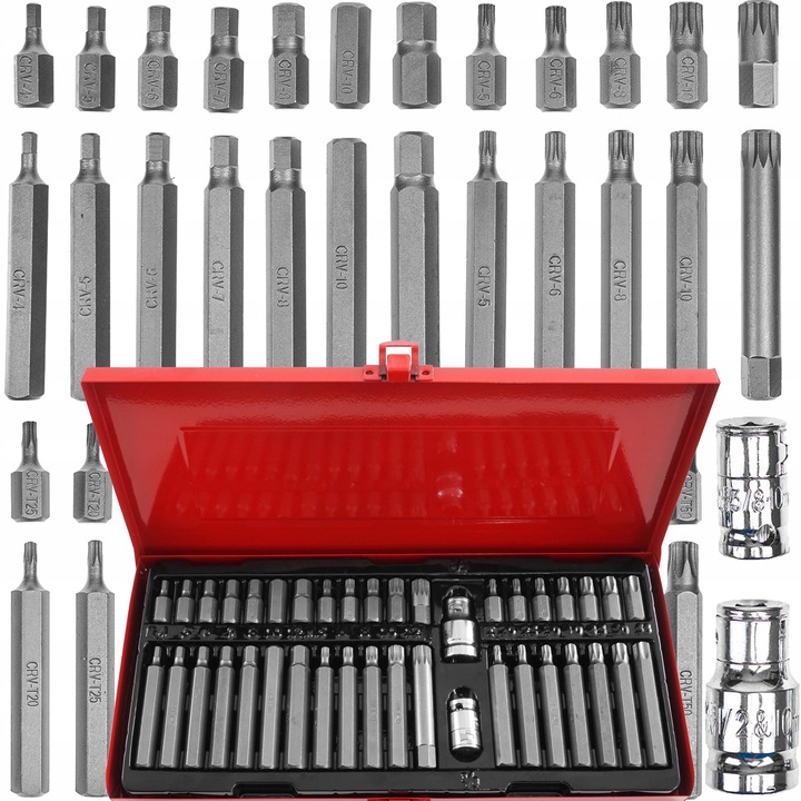 ZESTAW BITÓW KOŃCÓWKI BITY KLUCZE KOŃCÓWKI KLUCZ IMBUS HEX TORX SPLINE