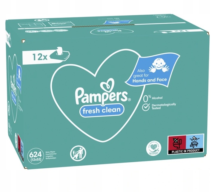 Pampers Chusteczki FRESH CLEAN 12x52 szt.