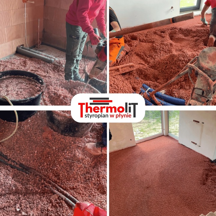 THERMOLIT styropian podłogowy w płynie GRANULAT EPS100 styrobeton worek 60l