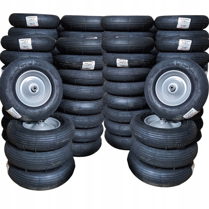 KÓŁKO KOŁO DO TACZKI WÓZKÓW 40CM 4PR 4.00-8 MOCNE POMPOWANE KABAT PL