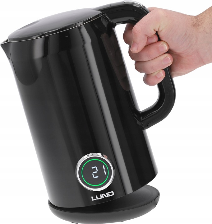 CZAJNIK ELEKTRYCZNY LUND 2200W 1,7L CZARNY Z REGULACJĄ TEMPERATURY