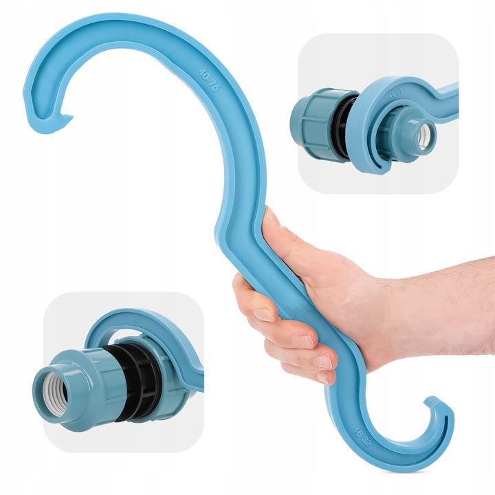 Klucz do złączek PE 16 mm - 75 mm Dwustronny Mocny FA