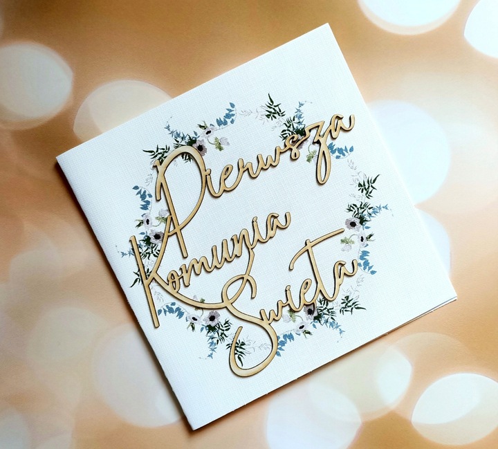 Kartka okolicznościowa Pierwsza Komunia Święta