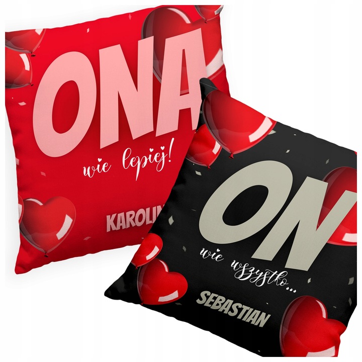 PODUSZKA NA WALENTYNKI PREZENT DLA DZIEWCZYNY PREZENT DLA CHŁOPAKA DLA PARY