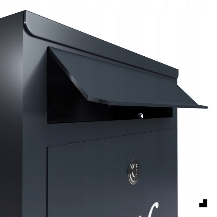 SKRZYNKA NA LISTY Z NUMEREM DOMU | POCZTOWA | A4 | ANTRACYT RAL7016 |