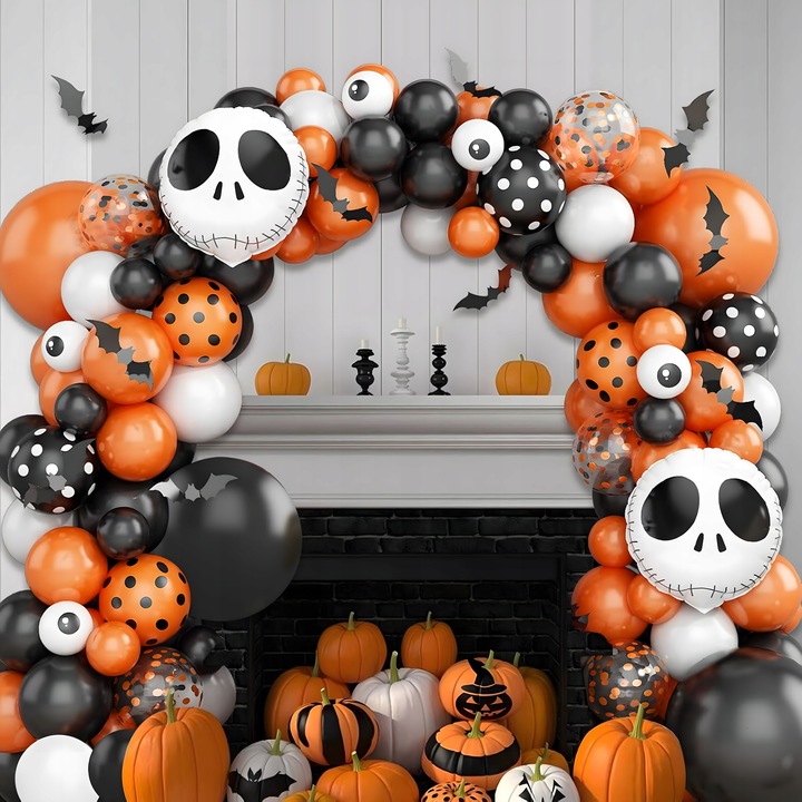 ZESTAW BALONÓW GIRLANDA BALONOWA HALLOWEEN PRZYJĘCIA ZESTAW DEKORACJA 116el