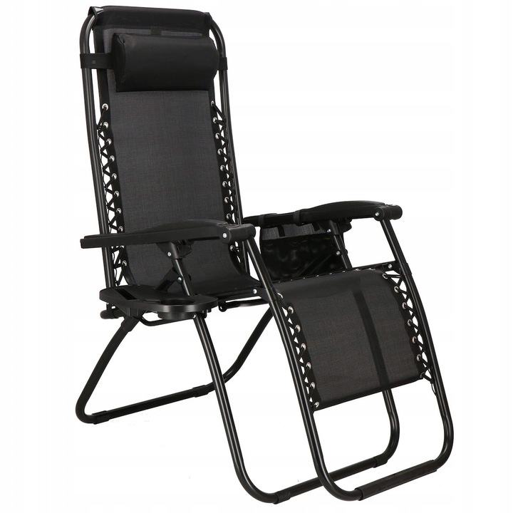 LEŻAK OGRODOWY PLAŻOWY FOTEL SKŁADANY ZERO GRAVITY TURYSTYCZNY KRZESŁO 2w1
