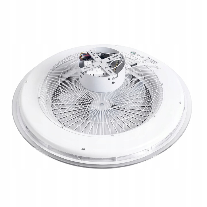 WENTYLATOR SUFITOWY WIATRAK PLAFON LAMPA LED 51 CM DUŻY APLIKACJA