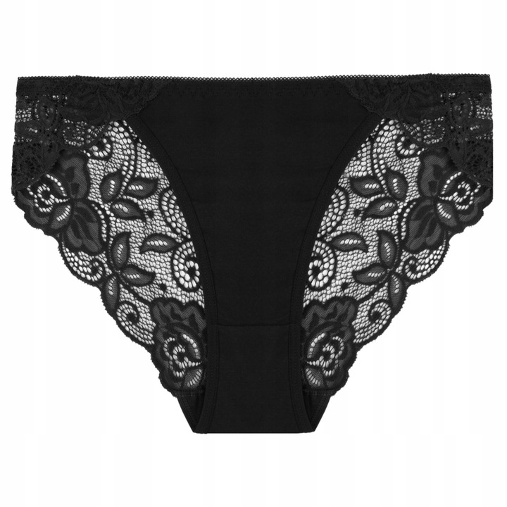 MORAJ figi damskie z KORONKĄ majtki bawełniane zestaw 4 KOLORY - L