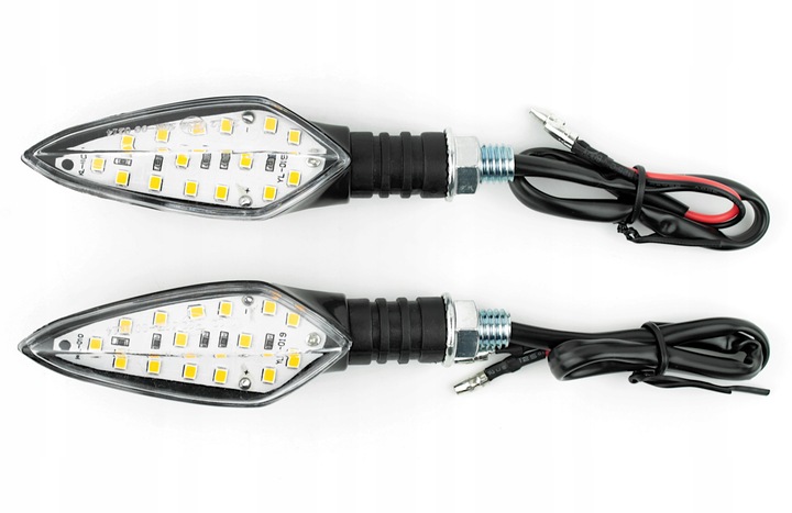 Kierunkowskazy LED 15 diod M10 homologacja czarne