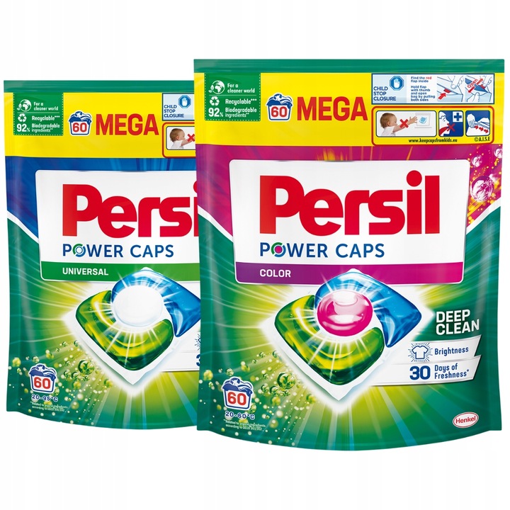Persil Power Caps Kapsułki do Prania Zestaw MIX 120 szt. + Gratis