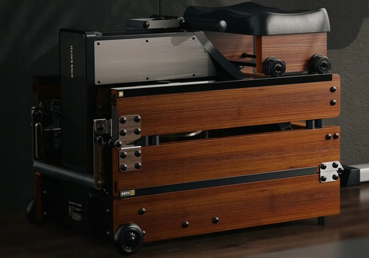 Kingsmith WR1 brązowy wioslarz wodny Bluetooth Fit Android iOS LCD Drewno