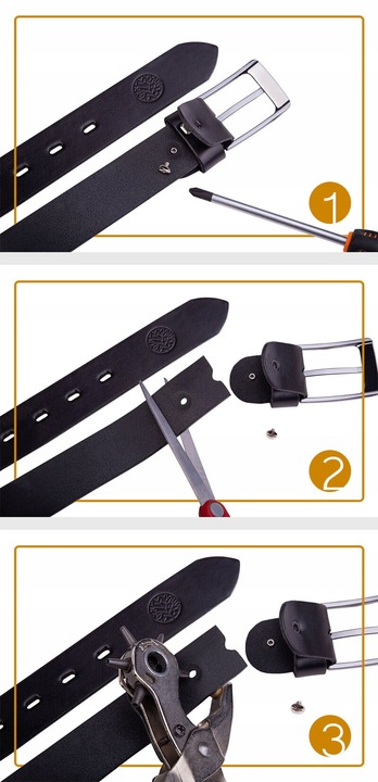 Betlewski Pasek męski skóra naturalna prostokątna klamra trwały 105