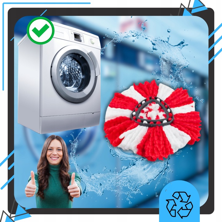 6x WKŁAD DO MOPA OBROTOWEGO MOP ZAMIENNIK VILEDA TURBO WKŁAD MEGA CHŁONNE