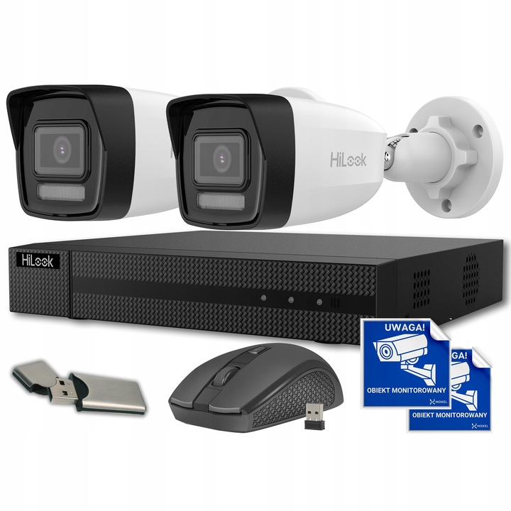 Zestaw monitoring IP PoE HiLook by HIKVISION 2x Kamera zewnętrzna 4MPx IP67