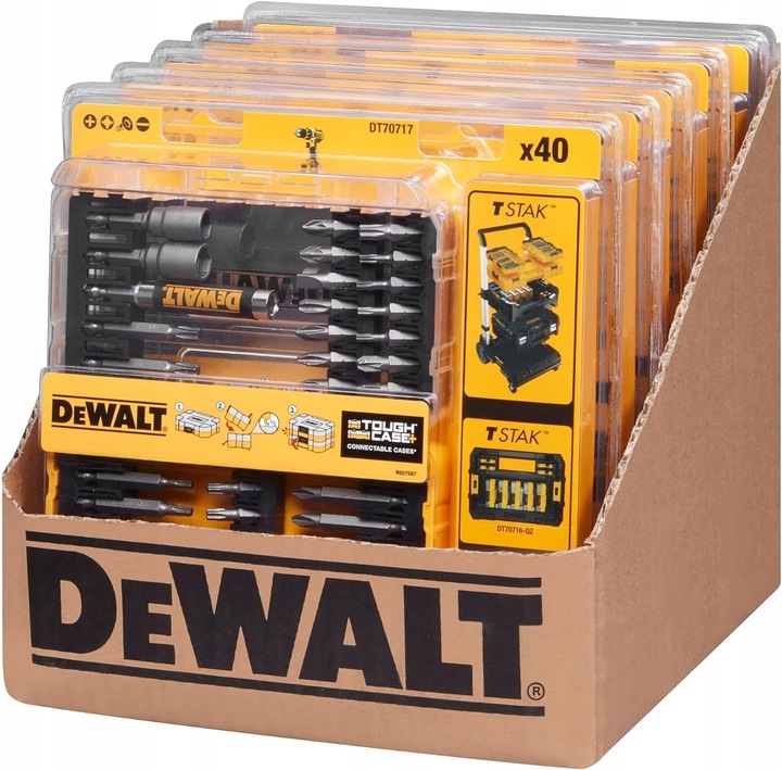 ZESTAW BITÓW DO WKRĘTARKI DeWALT 40 el. TSTAK ToughCase DT70717