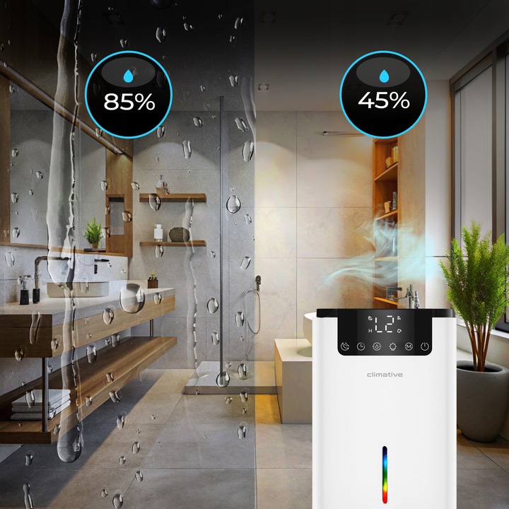 Cichy osuszacz powietrza domowy LUXE 2000ML UV pochłaniacz wilgoci XXL