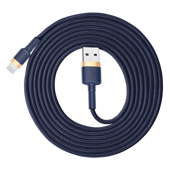 BASEUS MOCNY KABEL USB DO LIGHTNING IPHONE IPAD PRZEWÓD OPLOT 1.5A 2M