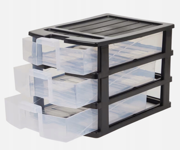 KOMODA SZAFKA 3 SZUFLADY ORGANIZER POJEMNIK KONTENER A4 DO BIURA NA