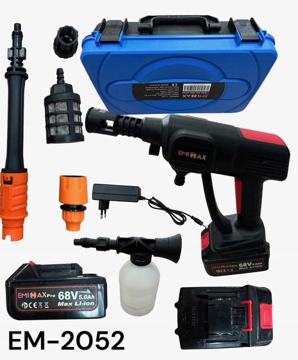 Myjka Ciśnieniowa Akumulatorowa Najmocniejszy Zestaw 2x5000mAh