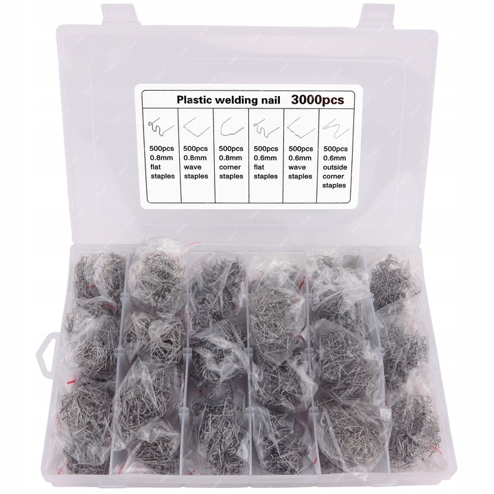 ZSZYWKI DO PLASTIKU ZGRZEWARKI ZESTAW 3000SZT RS28 RS26 RS16 RS18 RS46