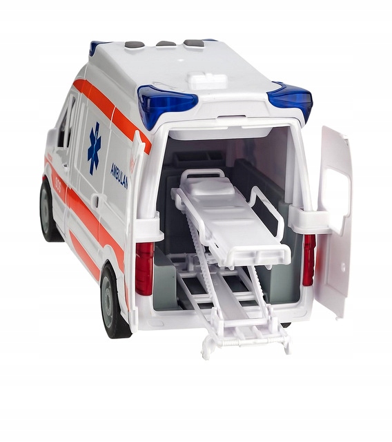 Auto Karetka Pogotowia Ambulans Bus Napęd Dźwięki Otwierane Drzwi z noszami